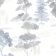 Forest Wallpaper in Beige, Blue & Grey