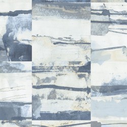 Aquarelle Tile Wallpaper in Blues & Beige
