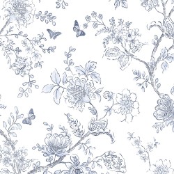 Butterfly Toile Wallpaper