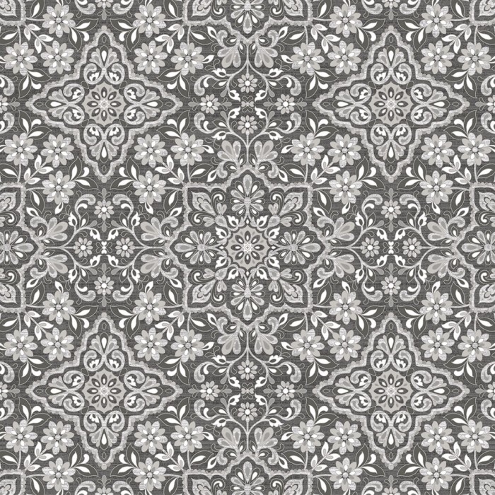 FH37543 - Floral Tile Wallpaper - Discount Wallcovering