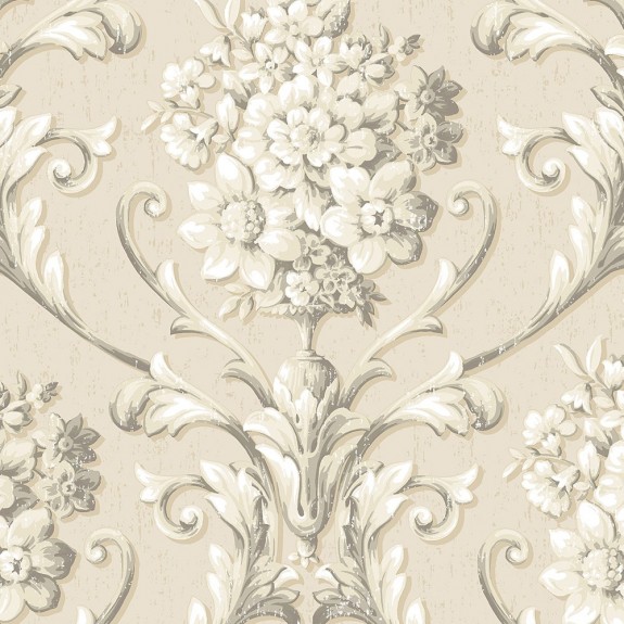 Floral Damask Wallpaper