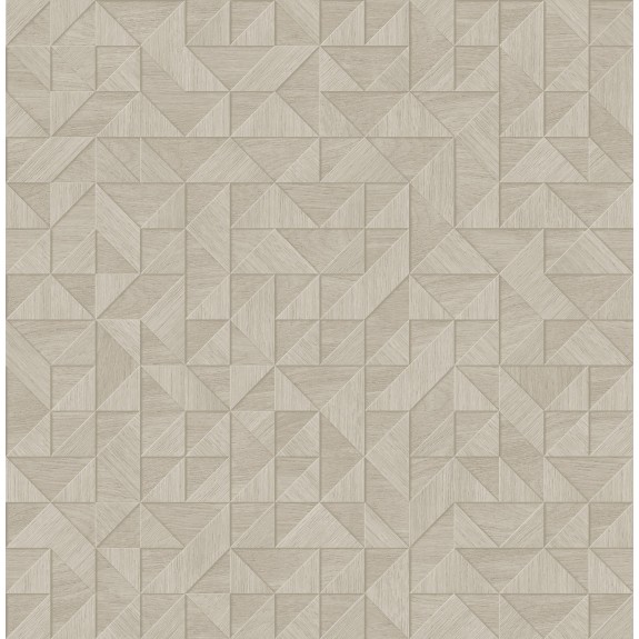 Gallerie Cream Geometric Wood Wallpaper